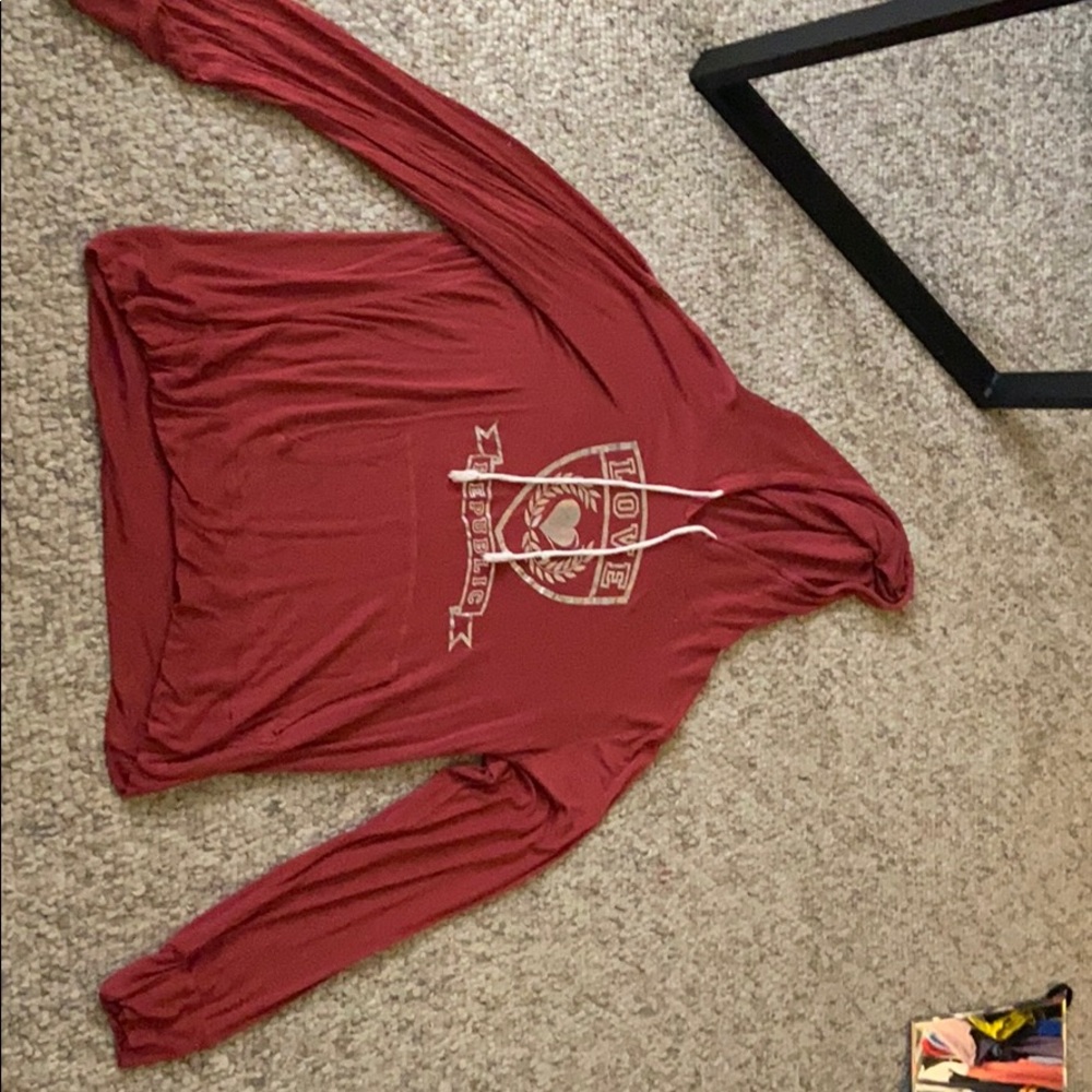 Coral thin love republic hoodie